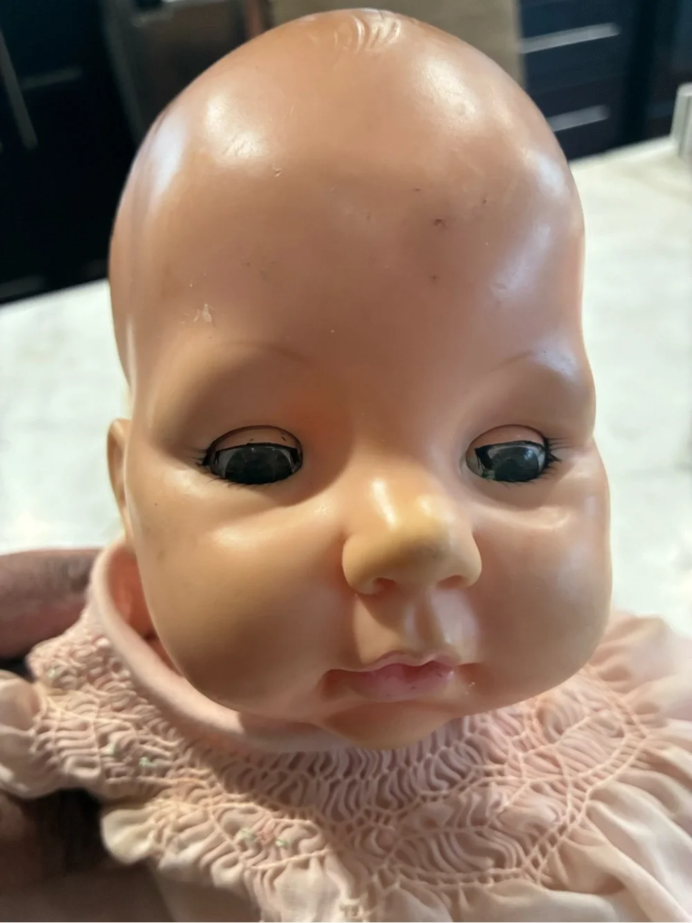 Madame Alexander 18” Baby Doll Sleepy Eyes Vintage 1966 Swiss Dress